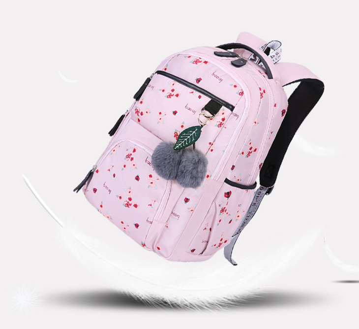 Girls leisure backpack student Geometric backpack