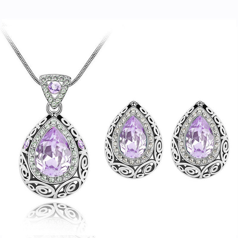Austria crystal guard water droplet Necklace