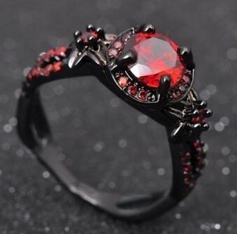 Red and black ring