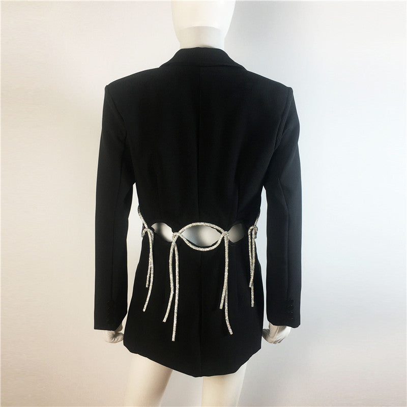 The New Fashionable Cut-out Waistless Design Slim Xiaoxi Jacket