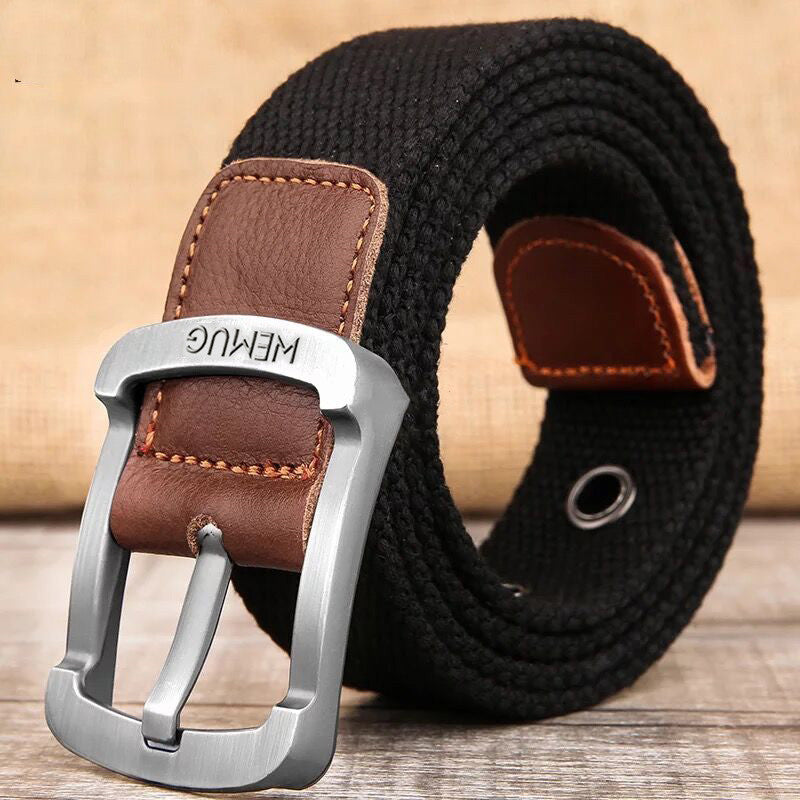 Casual Outdoor Men's Ladies Pin Buckle Canvas Belt