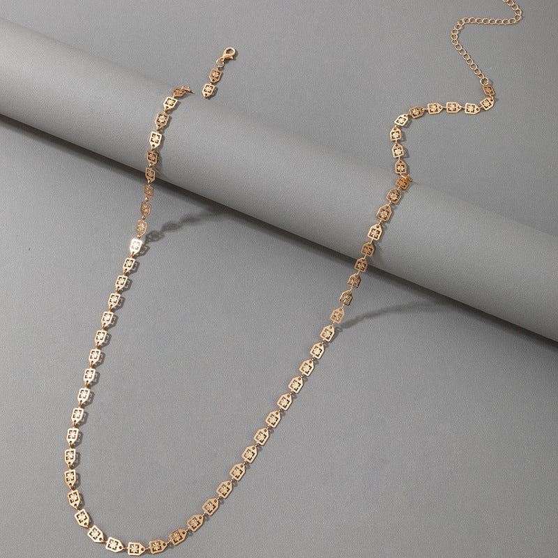 Rhinestone Round Bead Chain Double Waist Chain