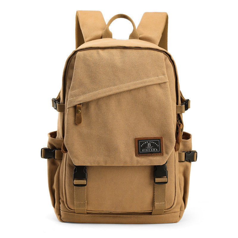 Large Capacity Backpack Canvas With Cover Travel Backpack