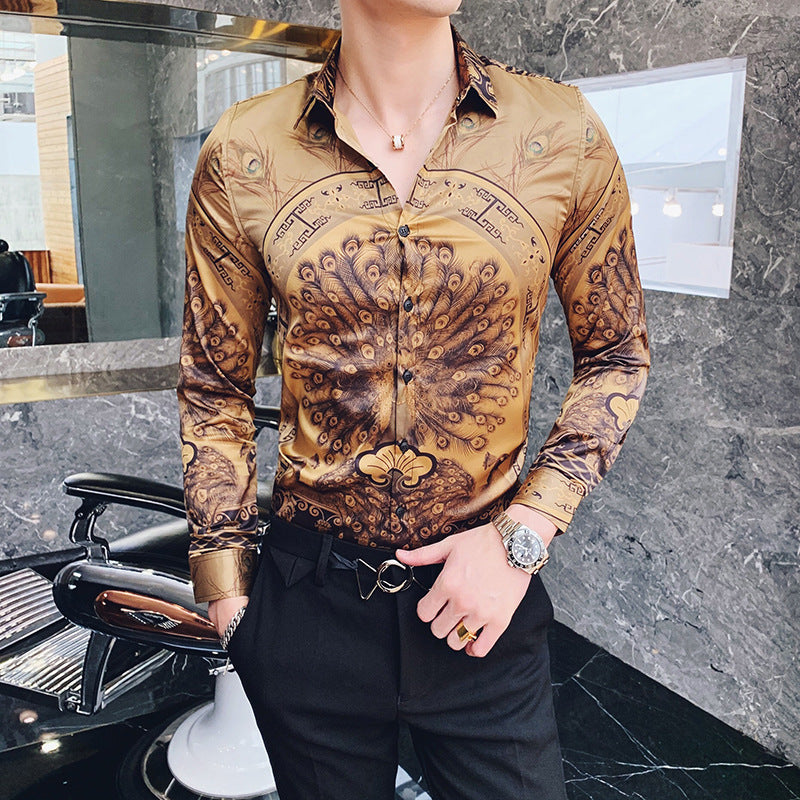 Korean Slim Long Sleeve Shirt