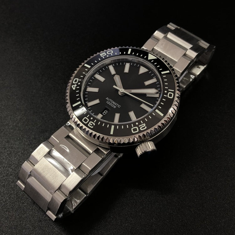 Deep diving waterproof ice hockey mechanical watch