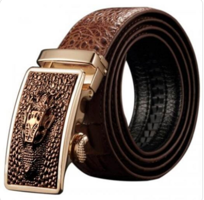 Men's Genuine Leather Belt Automatic Buckle