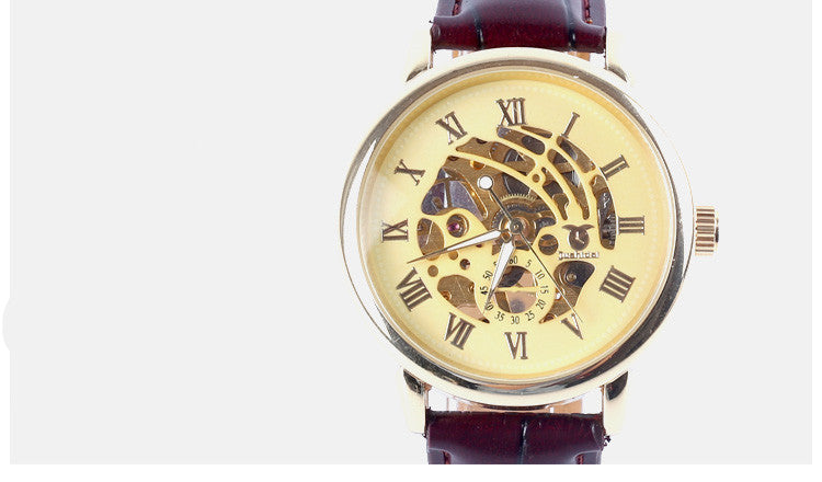 Hollow Mechanical Watch Simple Business Men's Watch