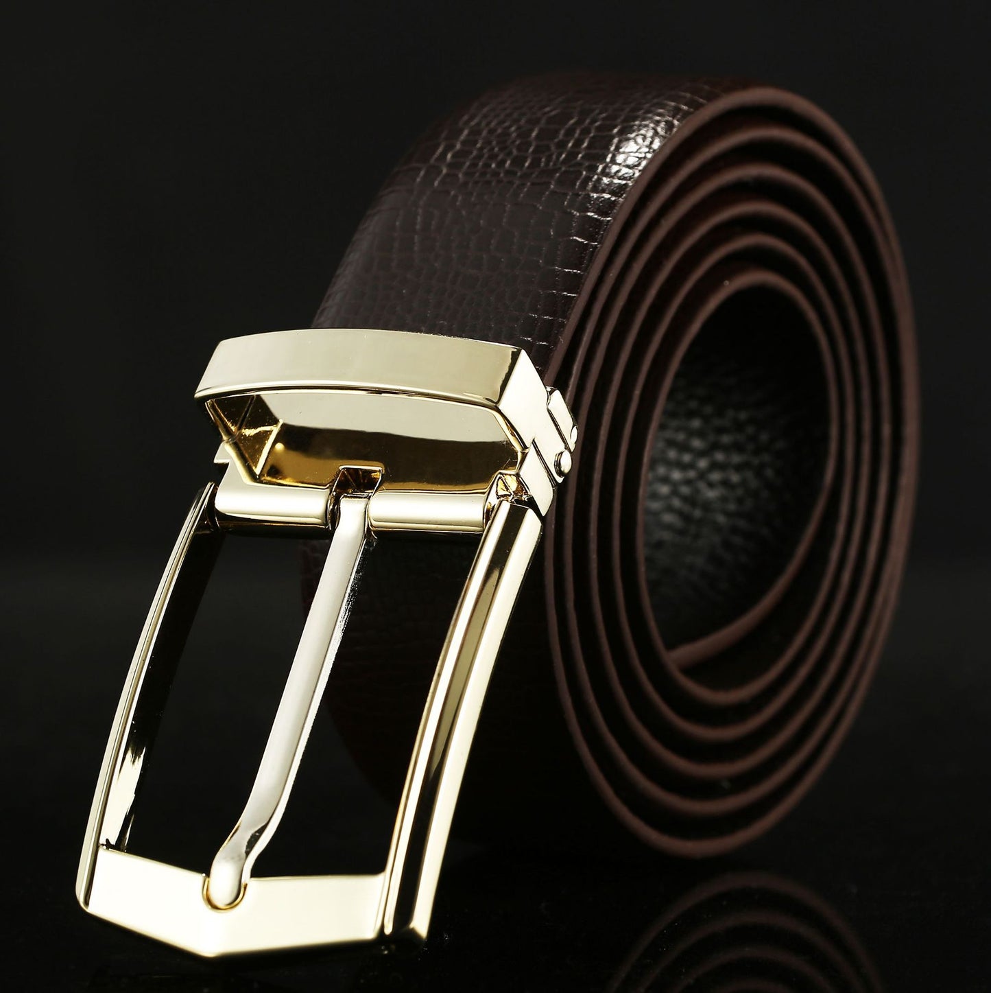 Leather men's belt