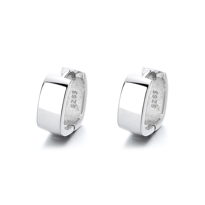 S925 Sterling Silver Geometric Square Earrings