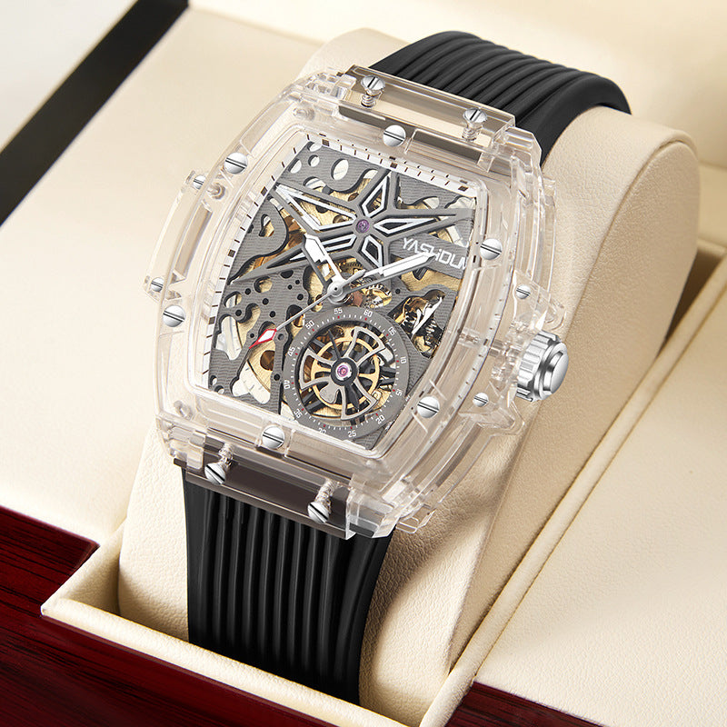 Mechanical Watch Men's Fashion Transparent Case Luminous