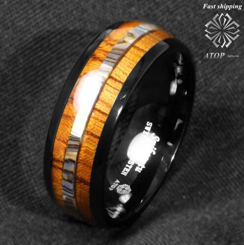 Black tungsten carbide ring