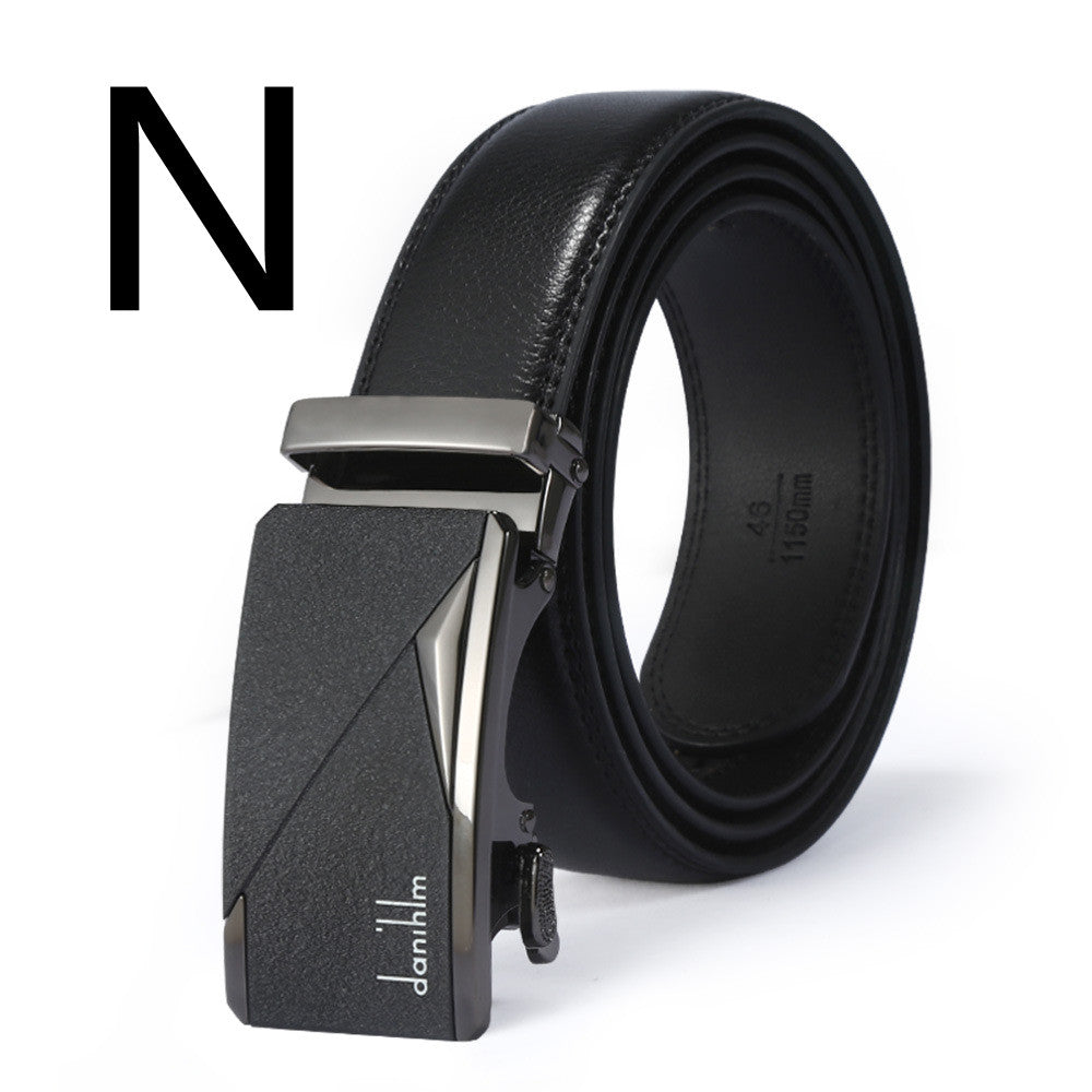 Men's New Leather Belt With Automatic Buckle