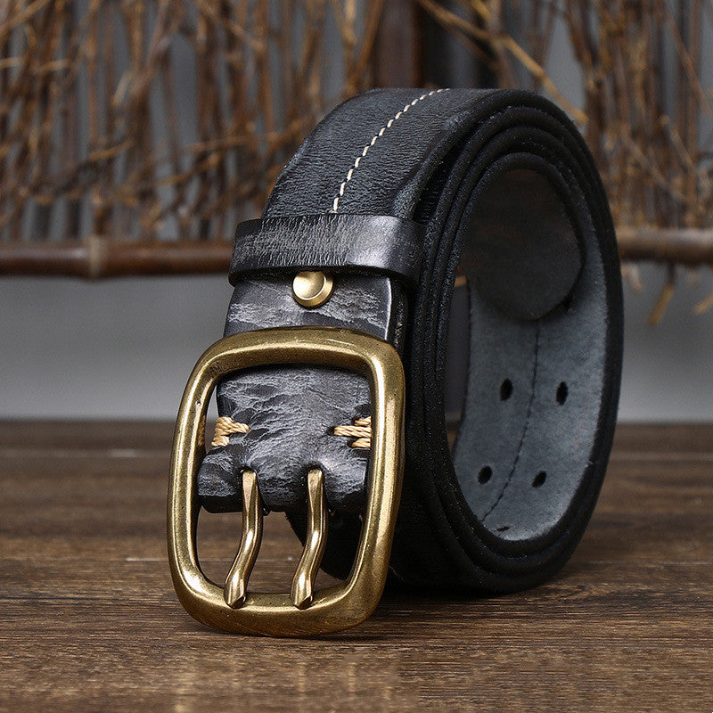 Genuine Leather Pure Cowhide Korean Casual Jeans Belt