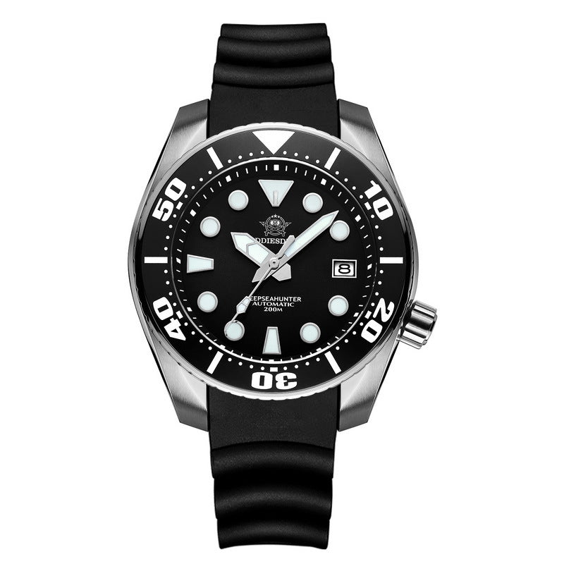 Shi Fully Automatic Mechanical Luminous Waterproof Steel Watch