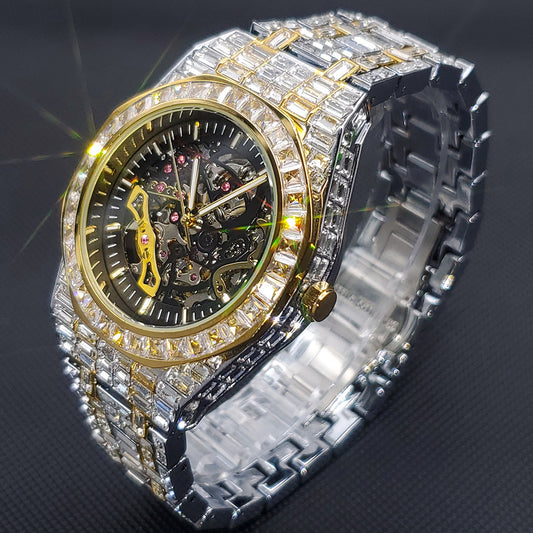 Hip Hop Luxury Sports Full Diamond Men's And Women's Watch