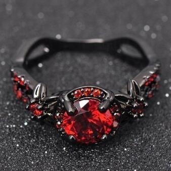Red and black ring