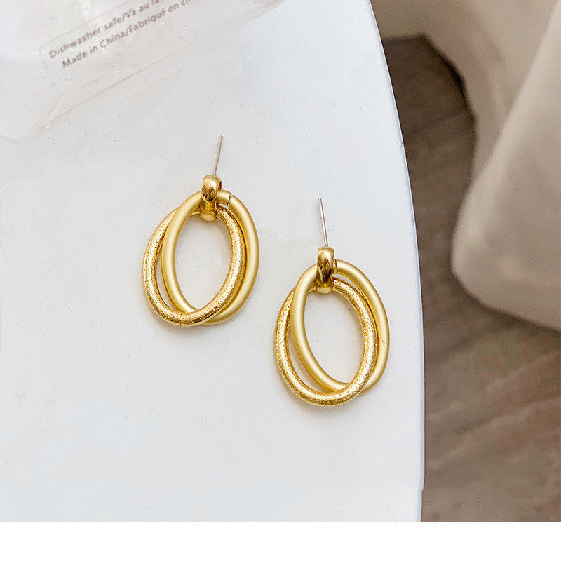 Metal high-quality earrings irregular earrings