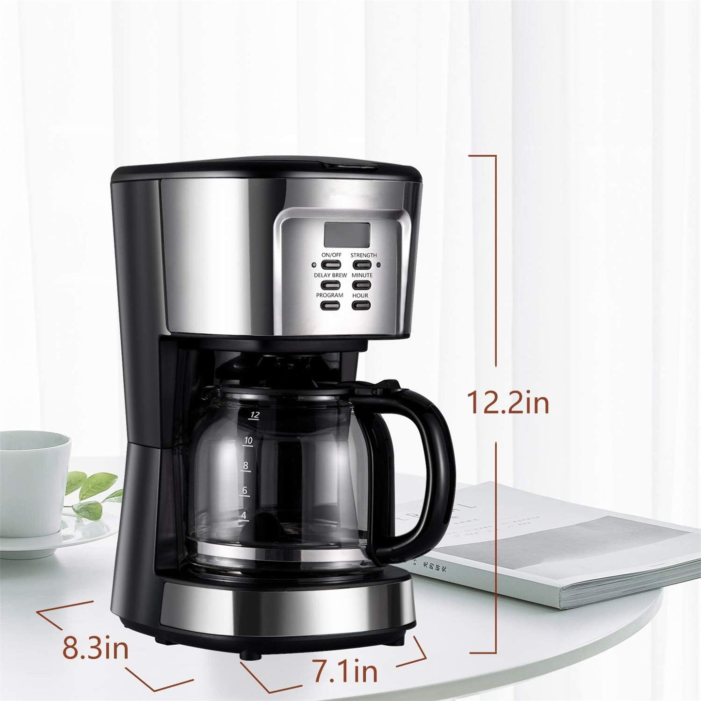 Drip Coffee Maker With Keep Warm And Auto-Shut Off Function