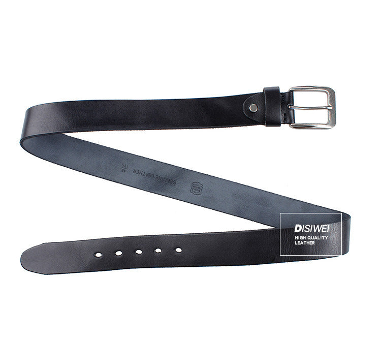 Washed vegetable tanned top layer cowhide belt