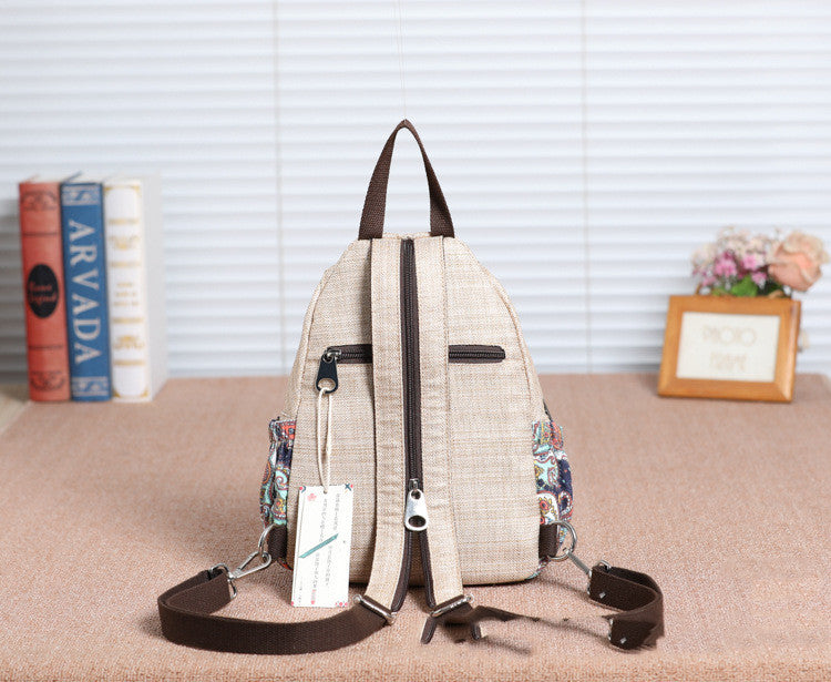 A touch of colorful backpack small backpack national style new style backpack literary style backpack women''s Bag Travel Backpack