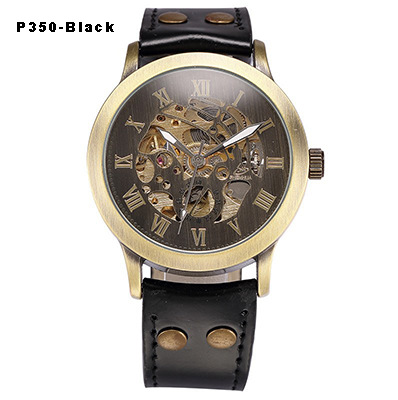 Casual hollow nostalgic style automatic mechanical watch