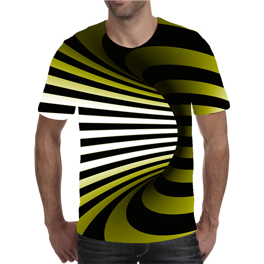 Men's Multicolor 3D Digital Print T-shirt