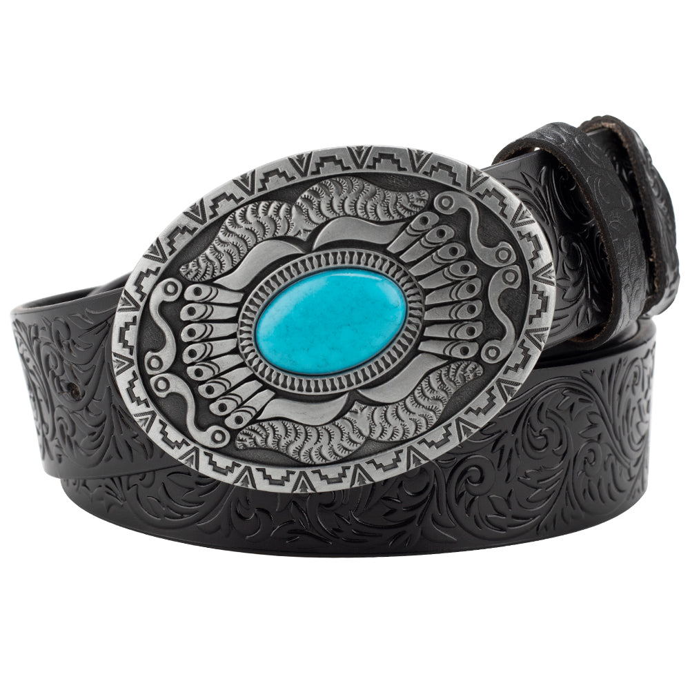 Embossed Women's Decorative Belt European And American Style Retro