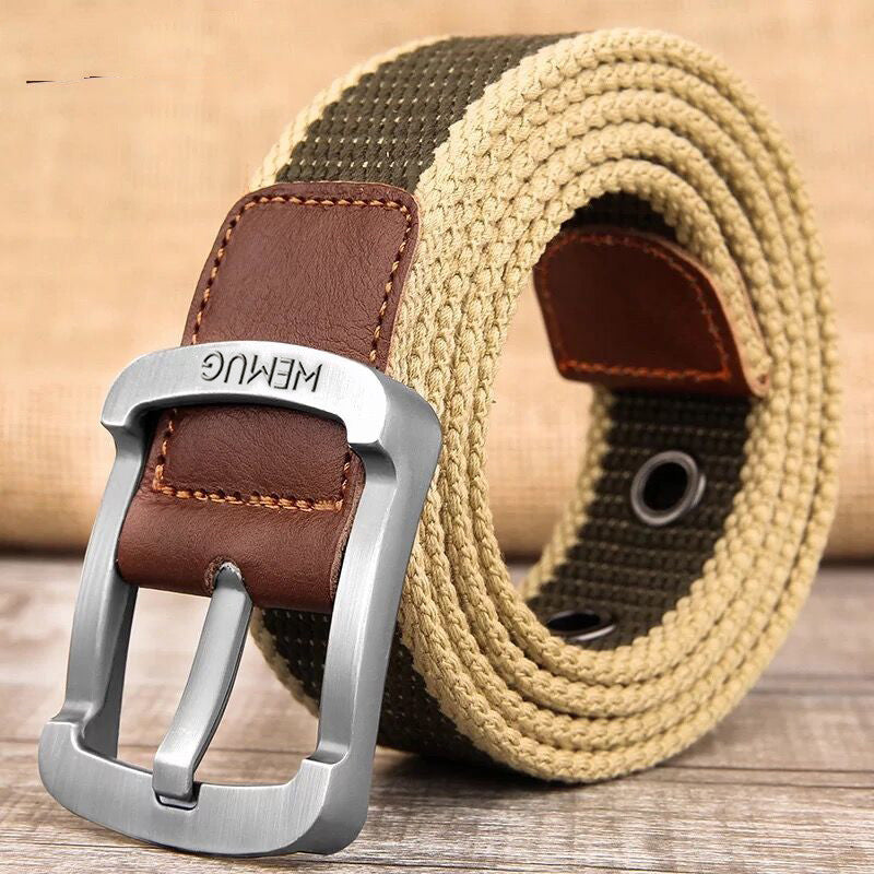 Casual Outdoor Men's Ladies Pin Buckle Canvas Belt