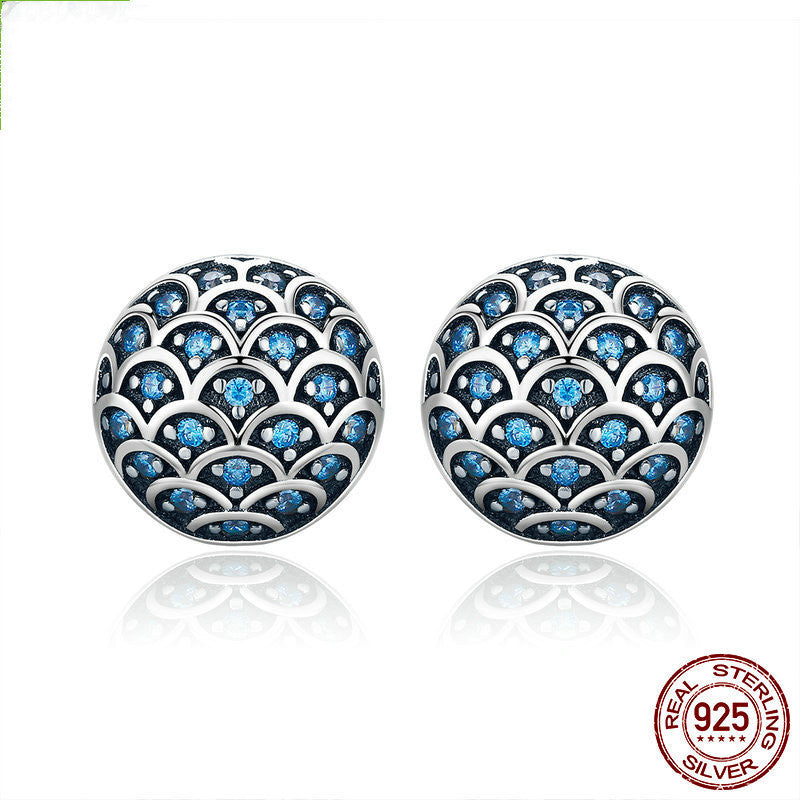 Temperament Zircon Round Earrings