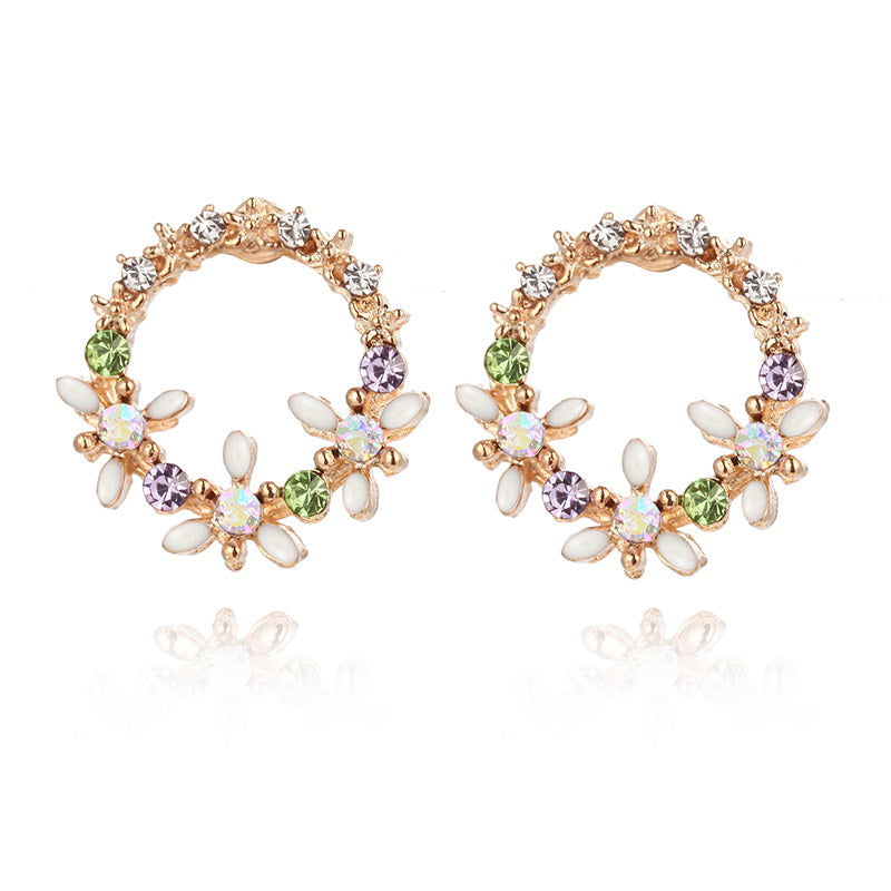 European And American Style Wreath Earrings