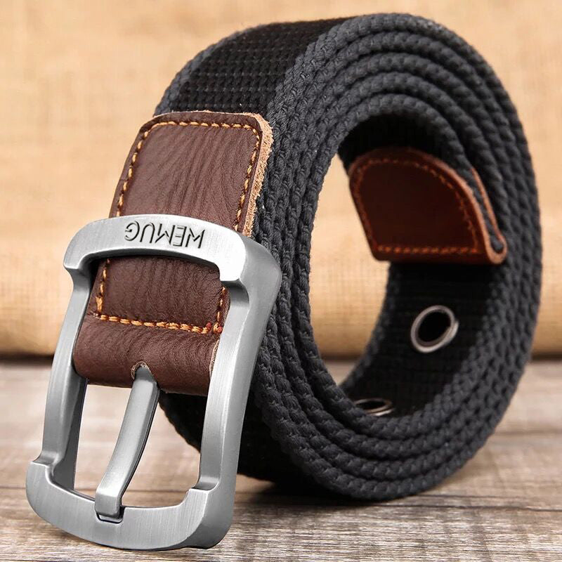 Casual Outdoor Men's Ladies Pin Buckle Canvas Belt