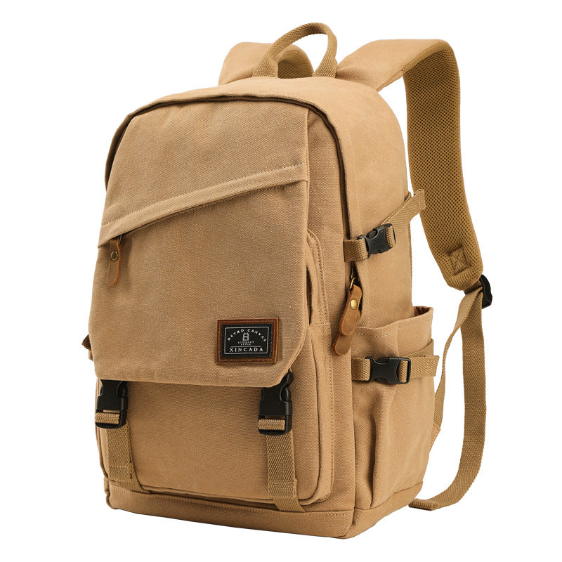 Large Capacity Backpack Canvas With Cover Travel Backpack