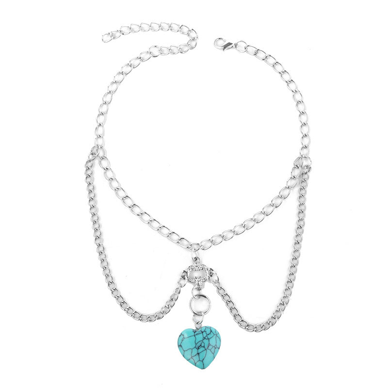 Ins Creative Delicate Turquoise Body Chain Jewelry