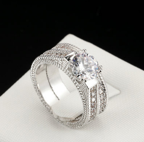 Hot European and American engagement rings diamond sets ring jewelry
