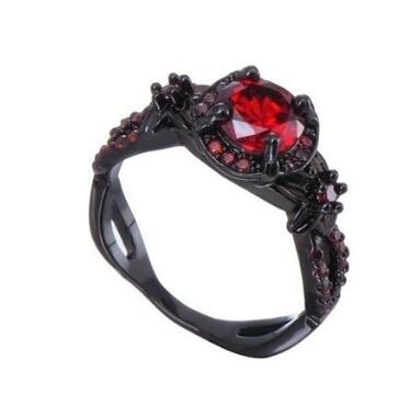 Red and black ring