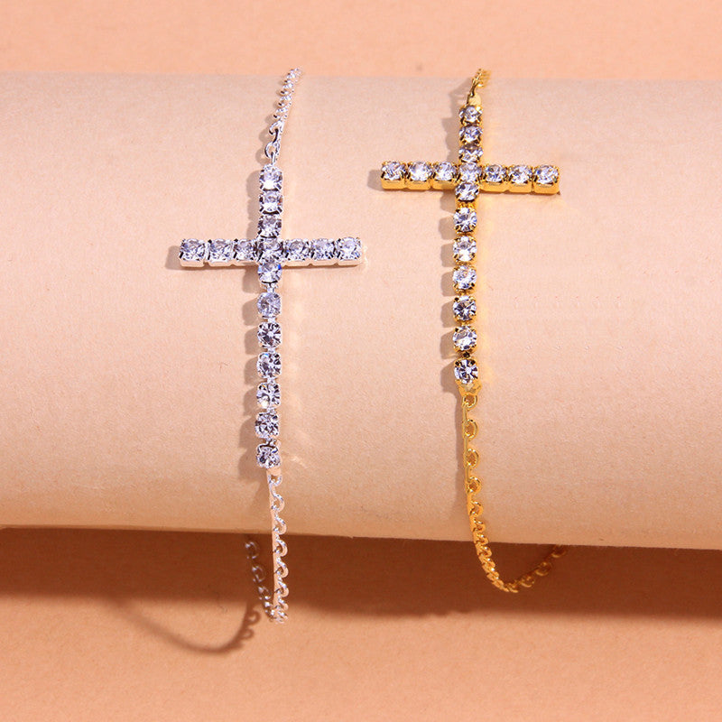 Retro Cross Anklet Simple Creative Single Layer Trend Footwear