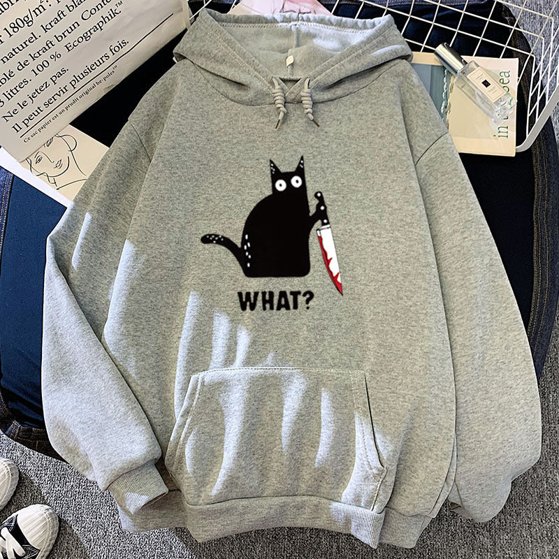Sweatshirt Loose Hooded Student Wear Fashion Cartoon Print Sweater