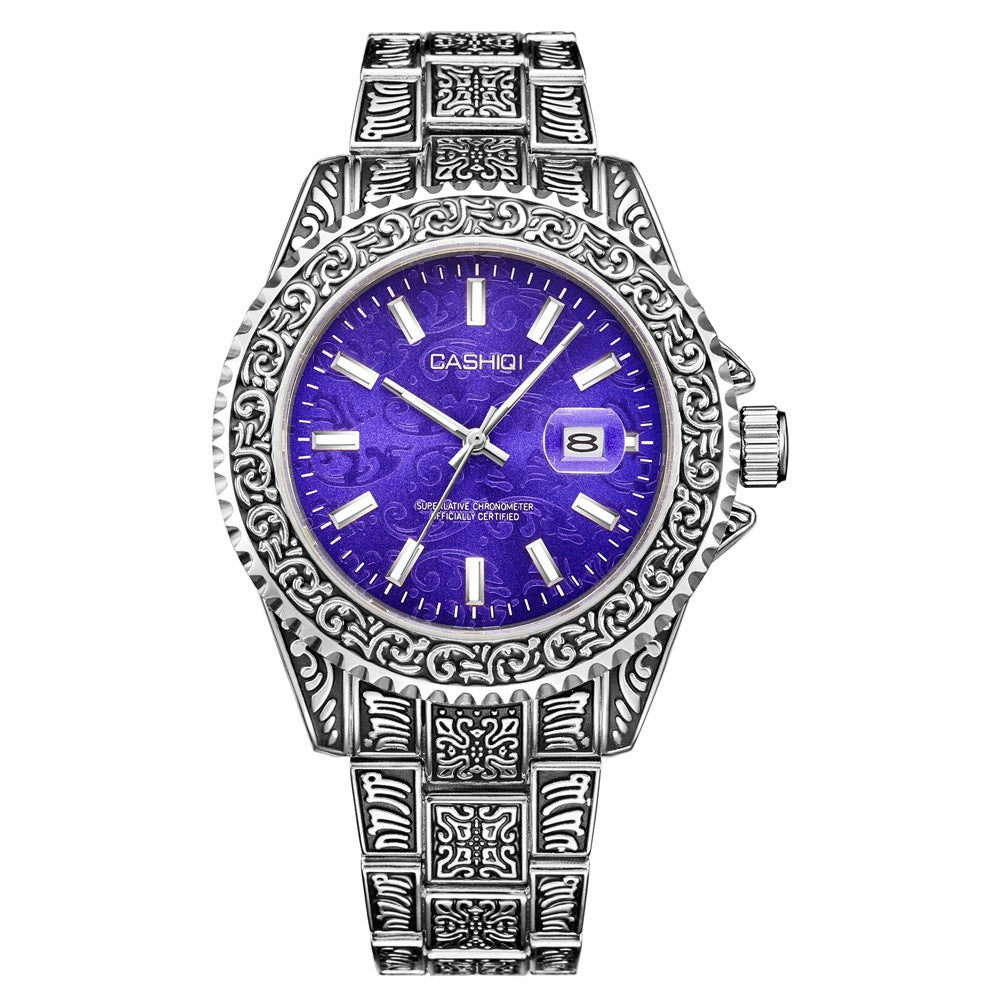 Fashion calendar waterproof luminous quartz watch