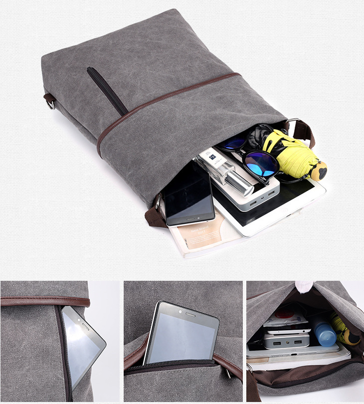 Multifunctional Fashion Simple Canvas Backpack