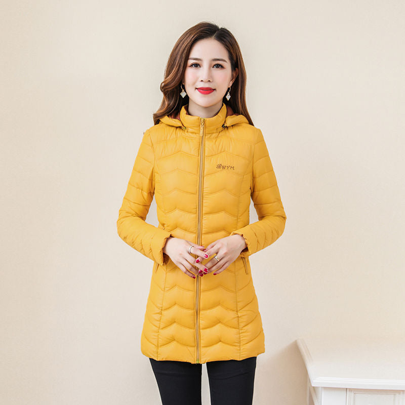 Women's Padded Mid-length Slim Fashion Slim Padded Jacket