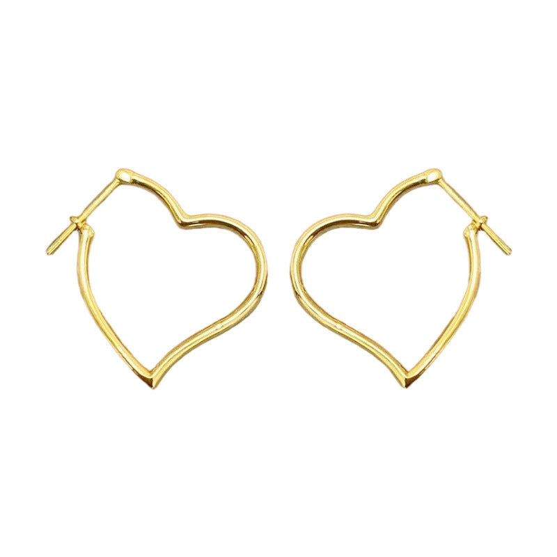 Au750 Yellow Gold Ins Light Luxury Earrings For Women