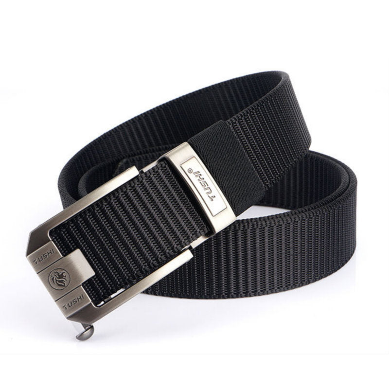 Automatic buckle nylon thick canvas belt