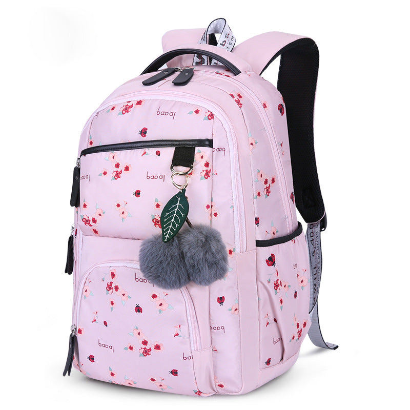 Girls leisure backpack student Geometric backpack