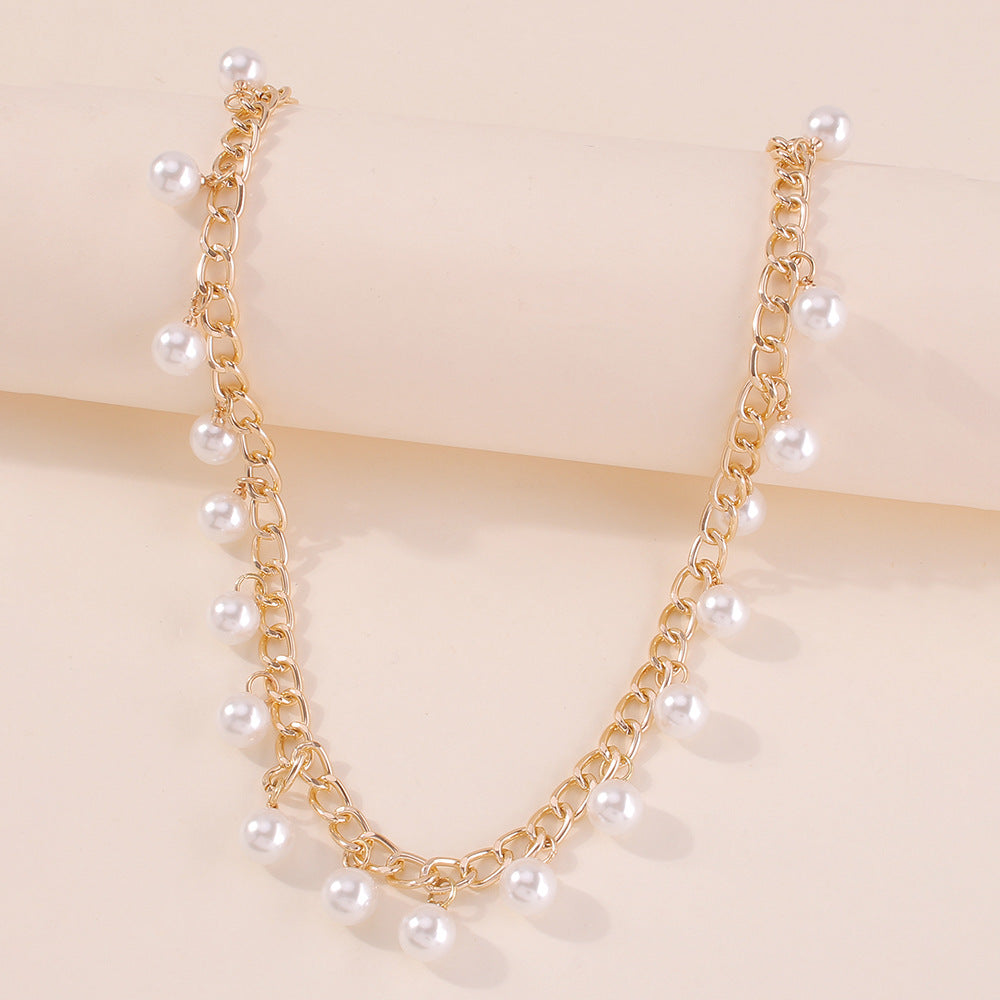 Metal Imitation Pearl Waist Chain Fashionable Simple Chain Waist