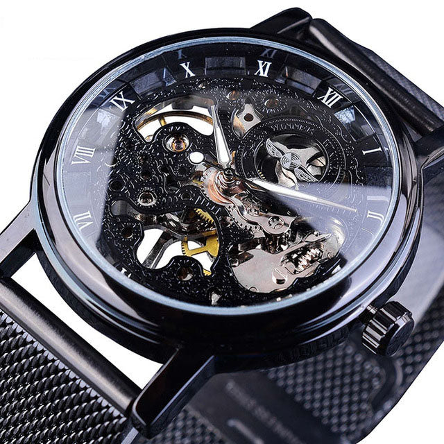 Hollow men's mechanical watch