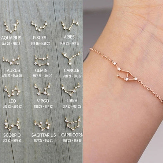 Zodiac Zodiac Bracelet Crystal Bracelet Lady Gift