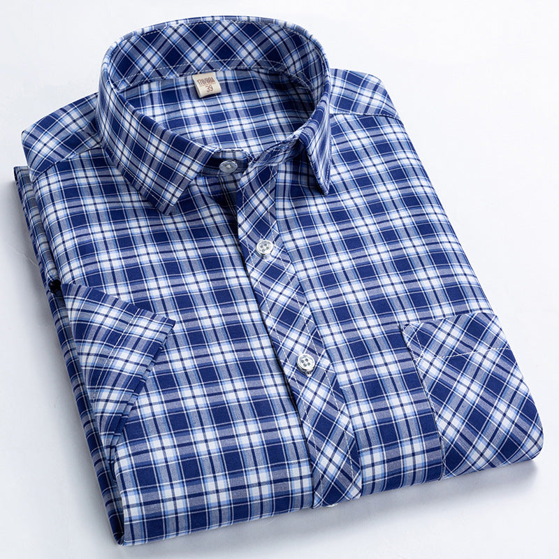 Lapel casual men's short sleeve shirt