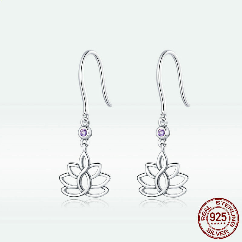 Simple Temperament All-match S925 Anemone Earrings