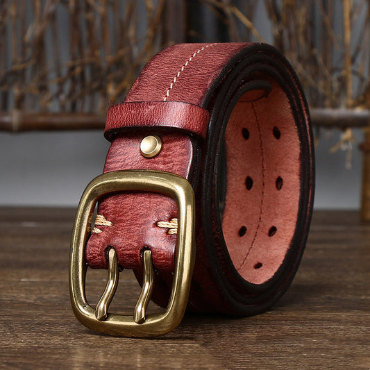 Genuine Leather Pure Cowhide Korean Casual Jeans Belt