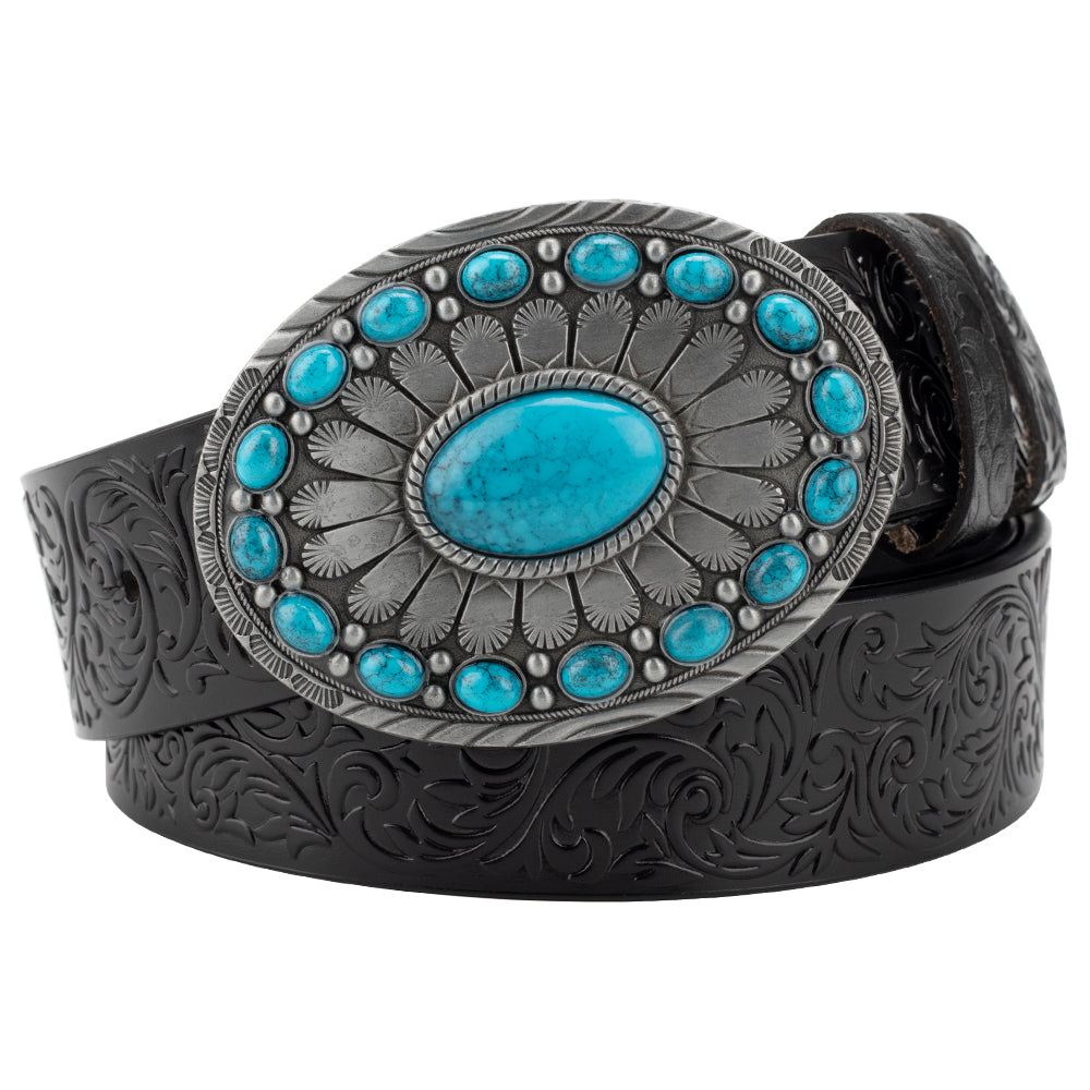 Embossed Women's Decorative Belt European And American Style Retro